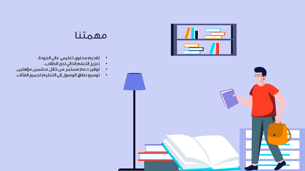 عرض تقديمي -مؤسسة للتعليم الالكتروني عن بعد -40 شريحة