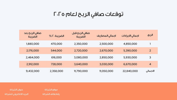 ملف بوربوينت - عرض الميزانية والتنبؤ المالي- 19 سلايد
