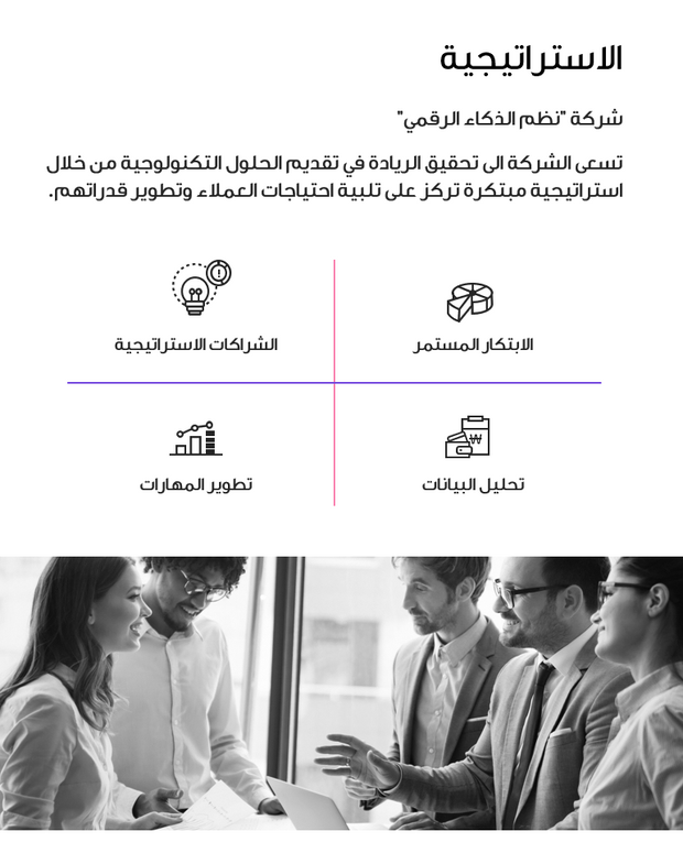 عرض تقديمي - 27 شريحة -تكنولوجيا الاعمال لشركة (نظم الذكاء الرقمي)