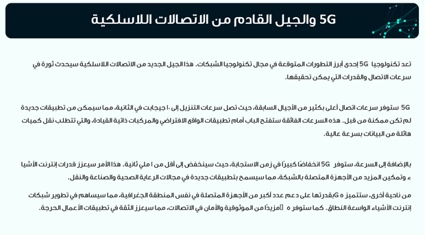 عرض تقديمي - مستقبل تكنولوحيا الشبكات - 6 شرائح