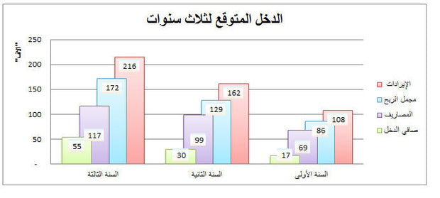 ملف لعمل دراسة جدوى اقتصادية 3 سنوات - "دراسة مالية"