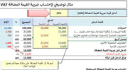 ملف لإحتساب ضريبة القيمة المضافة وأثرها على قائمة الدخلVAT